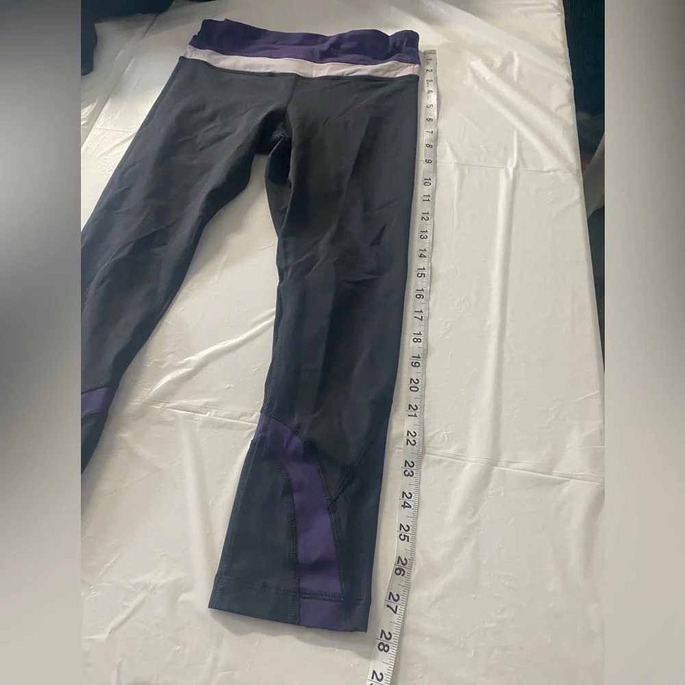 lululemon athletica run inspire crop II  deep coal and Concord grape - Picture 6 of 7